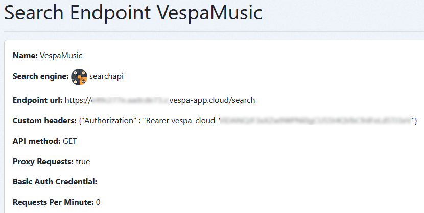 endpoint for Quepid and Vespa