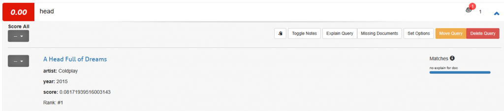 vespa query in Quepid
